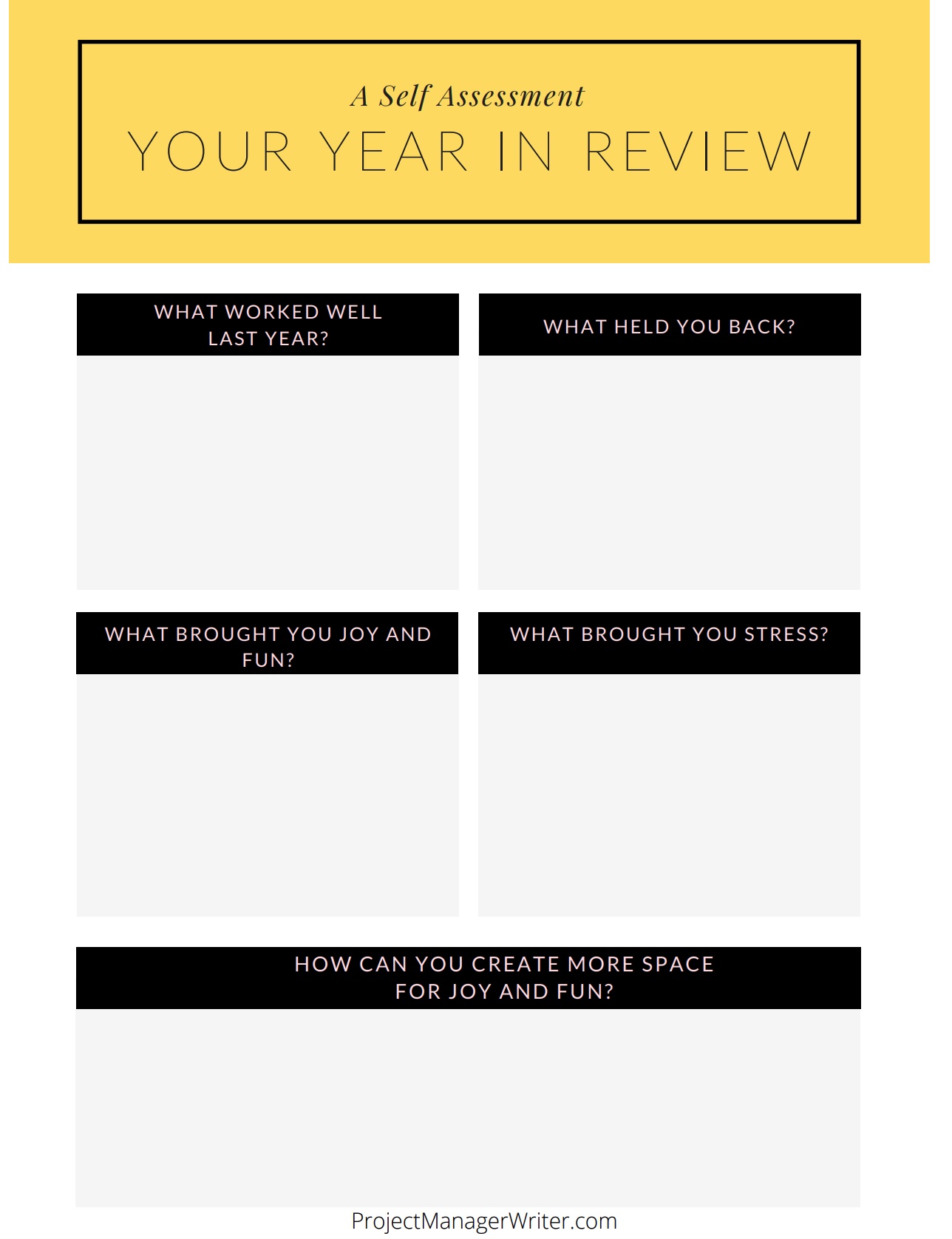 Year in Review Checklist